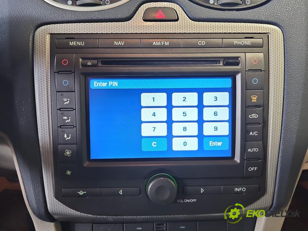 Ford Focus Mk2 2004-2011 2.0 tdci 136 HP manual 100 kW 1997 cm3 5- Radio originál 4M5T-18B988-AC