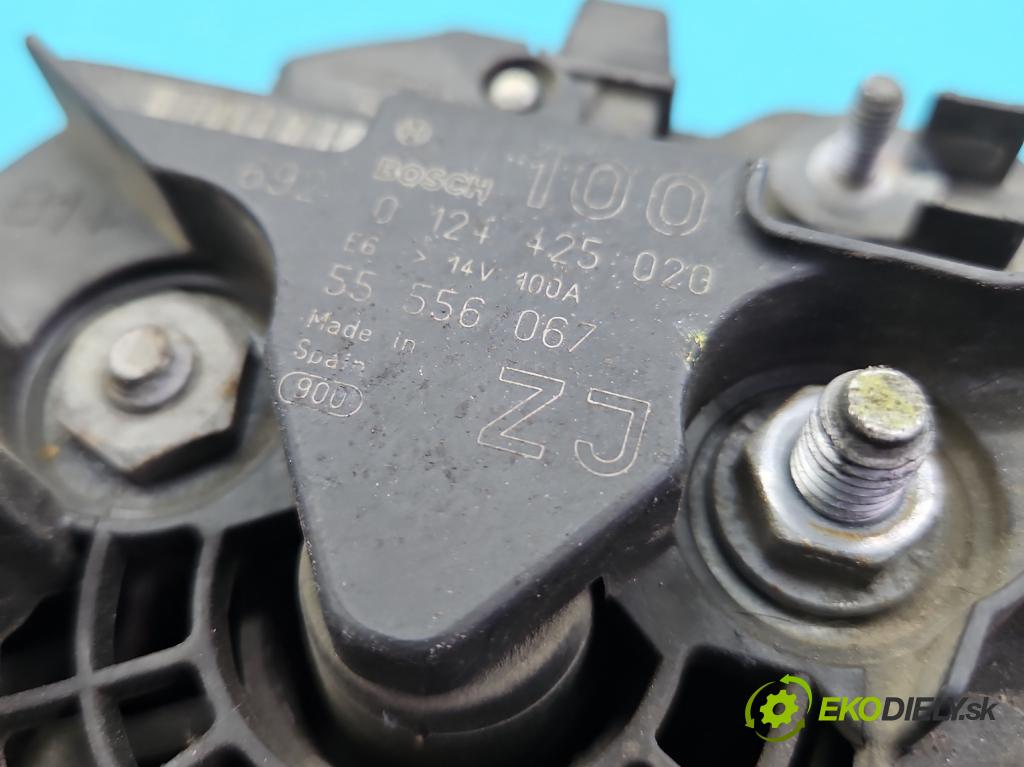 Opel Meriva A 2002-2010 1.6 16V 105 HP manual 77 kW 1598 cm3 5- Alternator 0124425020 (Alternátor)