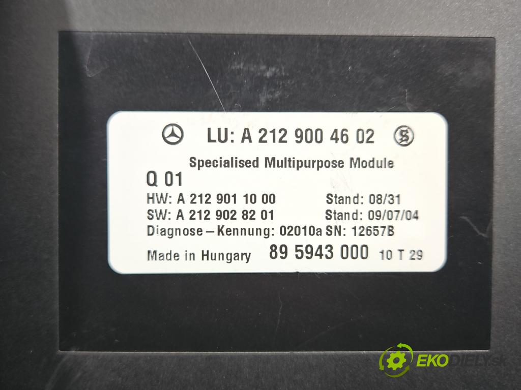 Mercedes E W212 2009-2016 2,2.0 CDI 136hp automatic 100 kW 2143 cm3 5- řídící jednotka A2129004602