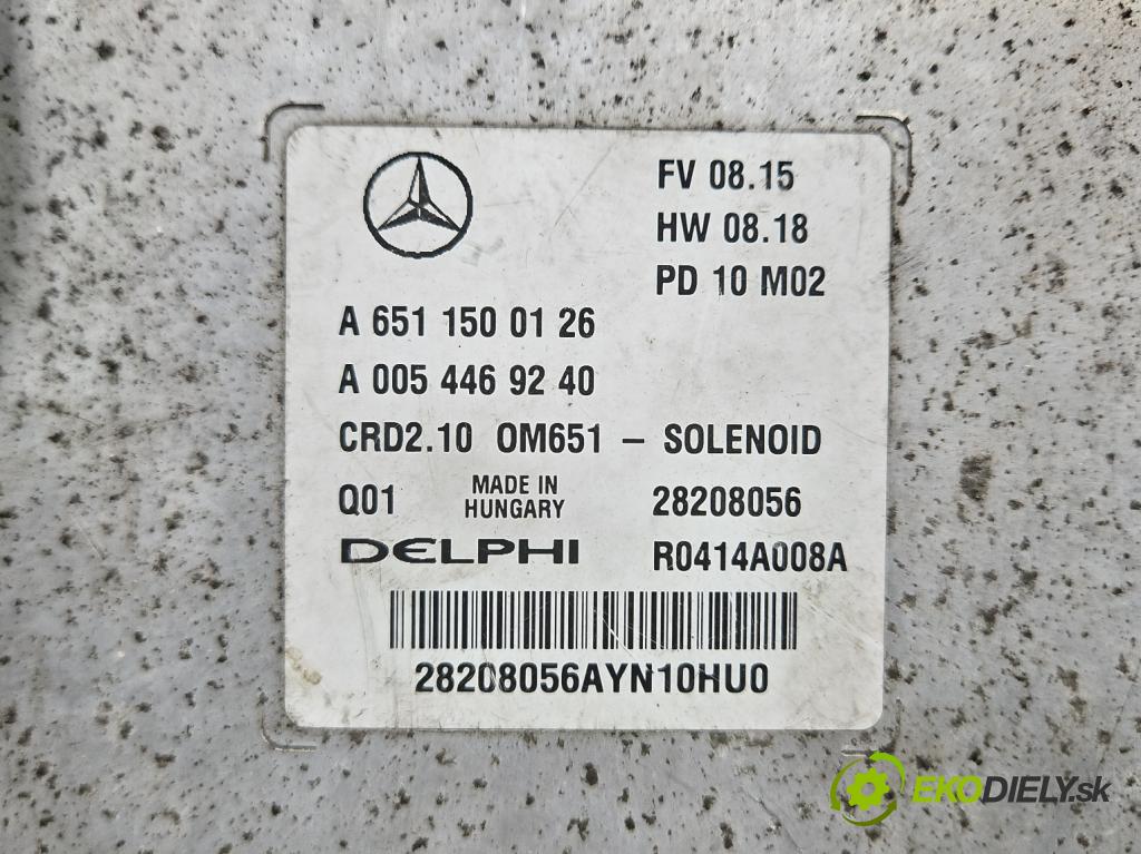 Mercedes E W212 2009-2016 2.2 CDI 136 HP automatic 100 kW 2143 cm3 5- riadiaca jednotka motora A6511500126