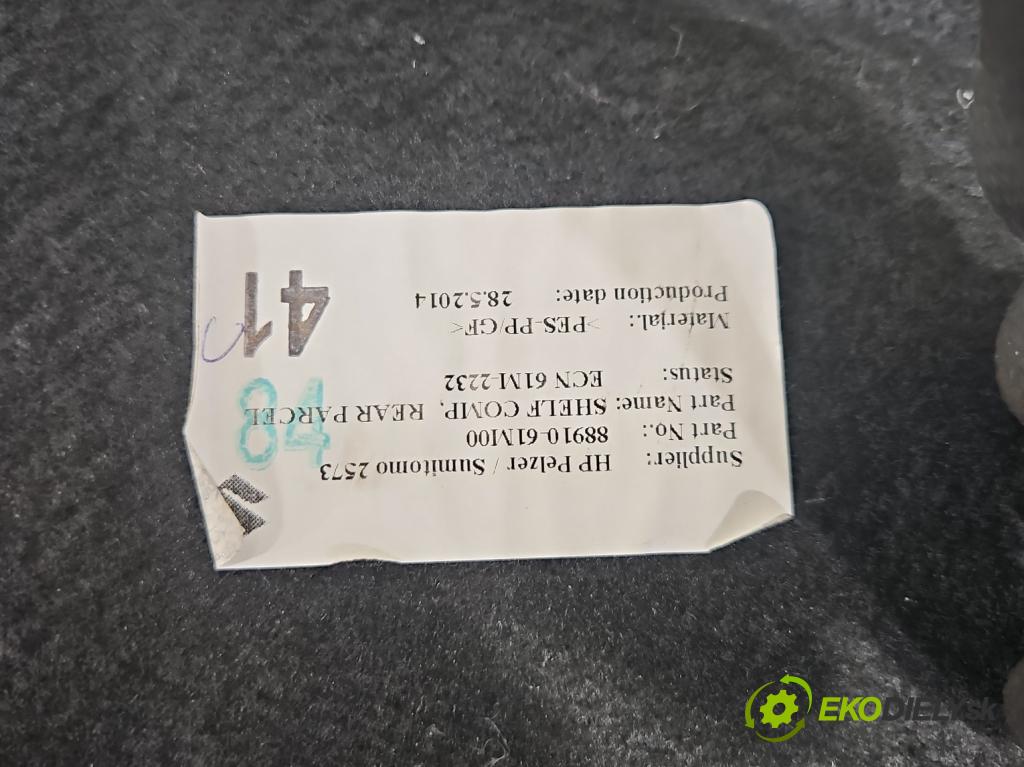 Suzuki SX4 S-Cross 2013-2021 1.6 16V 120 HP manual 88 kW 1586 cm3 5- zadná 88910-61M00 (Pláto kufra)