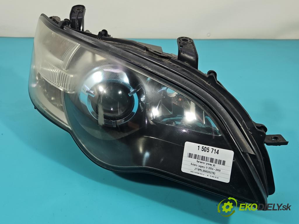 Subaru Legacy IV 2004-2009 2.0 boxer 165 HP automatic 121 kW 1994 cm3 5- Reflektor: pravý 100-20794 (Svetlo predné pravé)