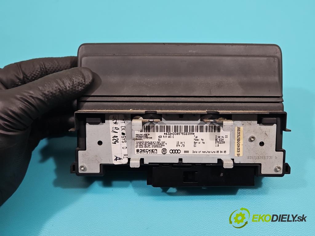 Audi A8 D3 2002-2009 3.0 tdi 232KM automatic 171 kW 2967 cm3 4- Zobrazit: 4E0919603E (Prístrojová doska)