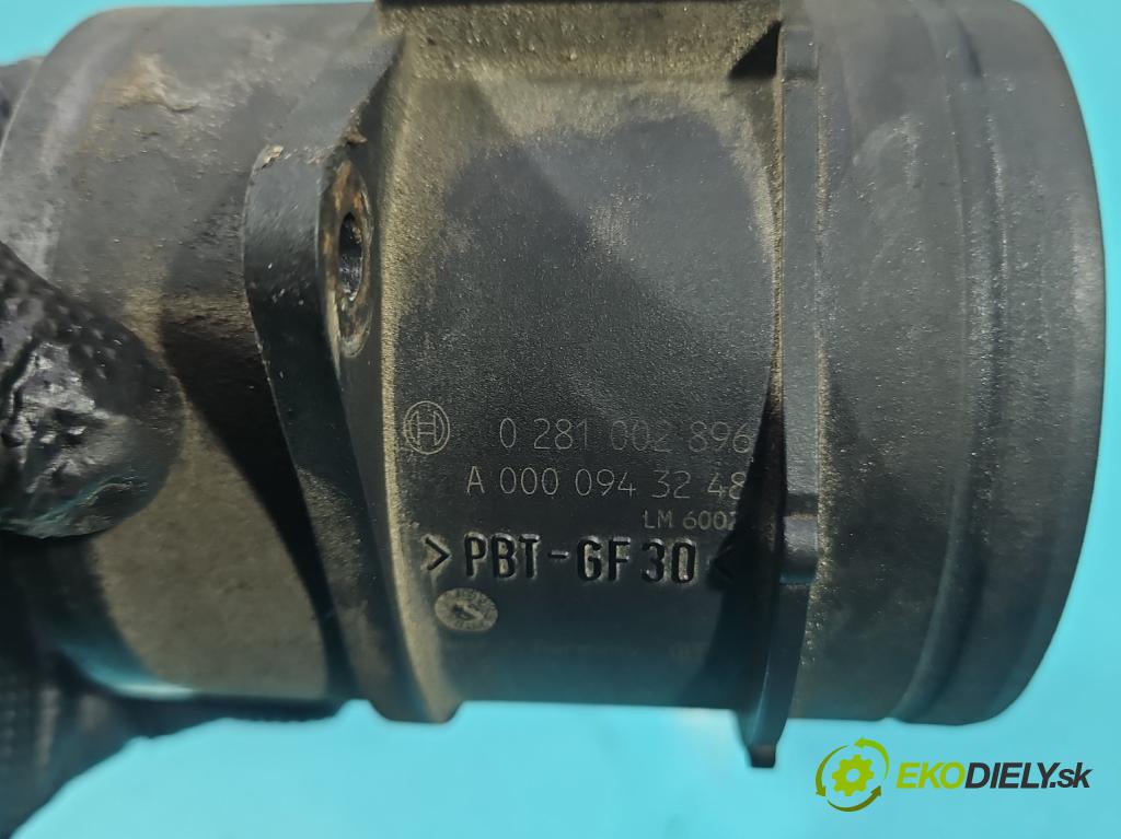 Vw Crafter 2006-2016 2.5 tdi 109 HP manual 80 kW 2461 cm3 4- průtokoměr: 0281002896 (Váha vzduchu)