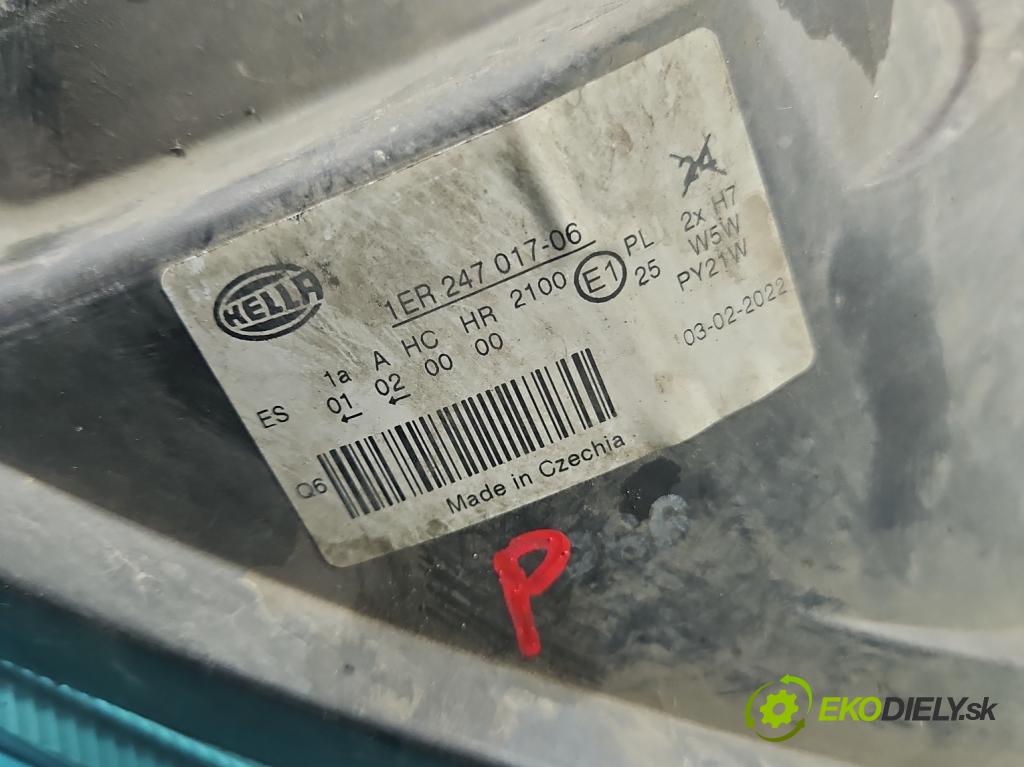 Vw Crafter 2006-2016 2.5 tdi 109 HP manual 80 kW 2461 cm3 4- Reflektor: pravý 1ER247017 (Svetlo predné pravé)