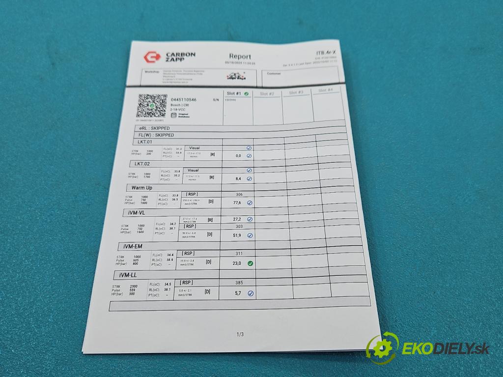 Nissan Qashqai II J11 2013-2021 1.6 dci 131 HP manual 96 kW 1598 cm3 5- vstrek 0445110546 (Vstrekovač paliva)