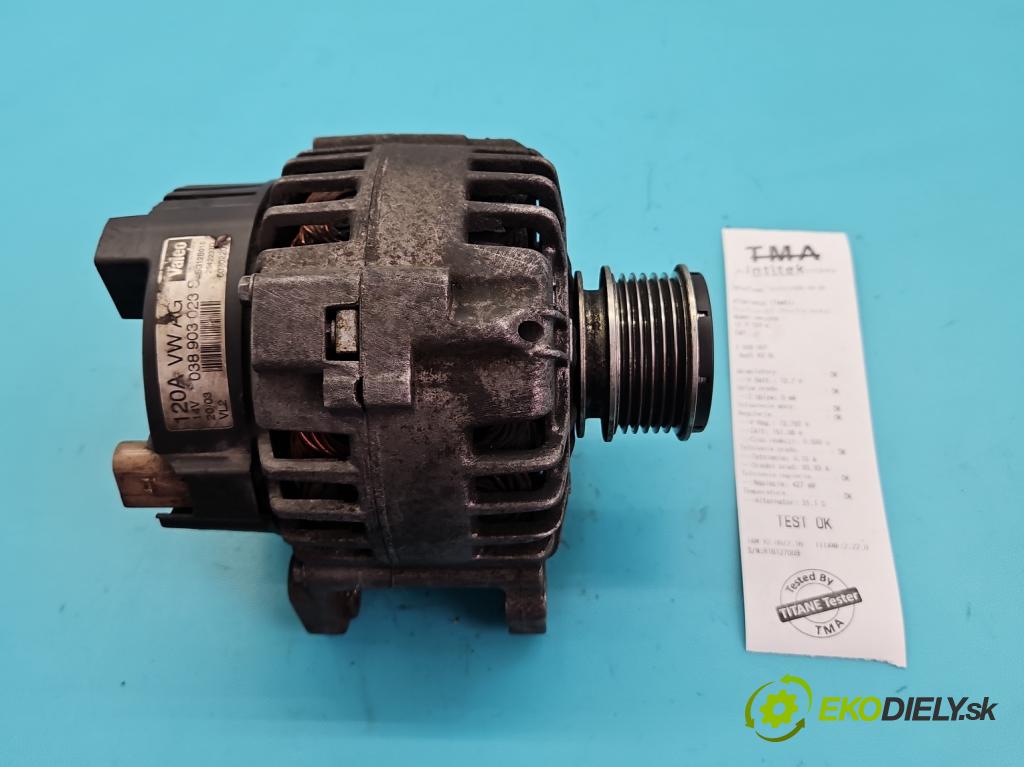 Audi A3 8L 1996-2003 1.9 tdi 131 HP manual 96 kW 1896 cm3 3- Alternator 038903023S (Alternátor)