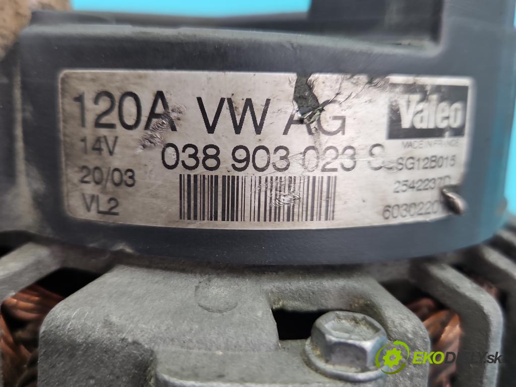 Audi A3 8L 1996-2003 1.9 tdi 131 HP manual 96 kW 1896 cm3 3- Alternator 038903023S (Alternátor)