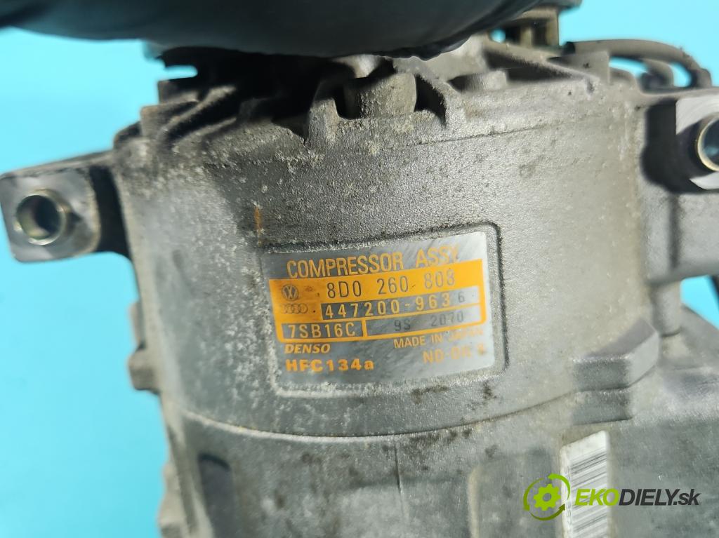Vw Passat B5 1995-2005 1.6 8V 101 HP manual 74 kW 1595 cm3 4- Kompresor: klimatizácie 8D0260808 (Kompresor klimatizácie)
