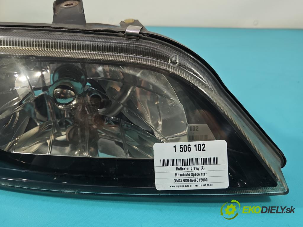 Mitsubishi Space star 1.9 dci 102 HP manual 75 kW 1870 cm3 5- Reflektor: pravý MR913170 (Svetlo predné pravé)