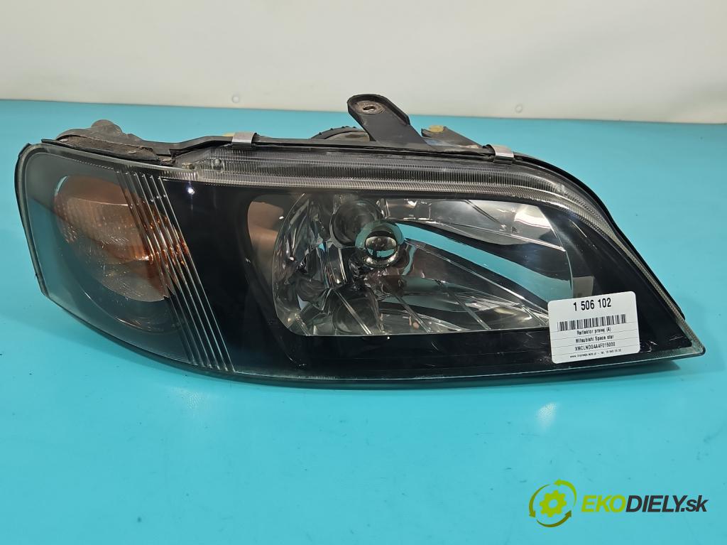 Mitsubishi Space star 1.9 dci 102 HP manual 75 kW 1870 cm3 5- Reflektor: pravý MR913170 (Svetlo predné pravé)