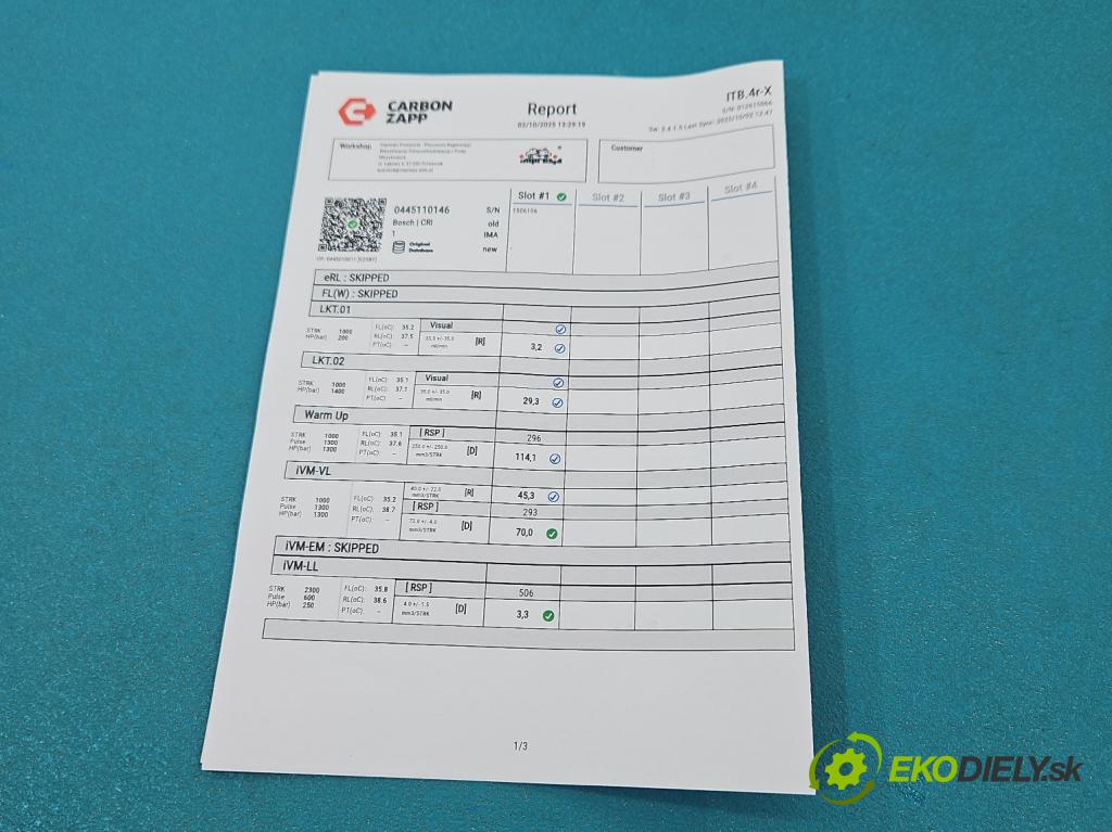 Mitsubishi Space star 1.9 dci 102 HP manual 75 kW 1870 cm3 5- vstrek 0445110146 (Vstrekovač paliva)