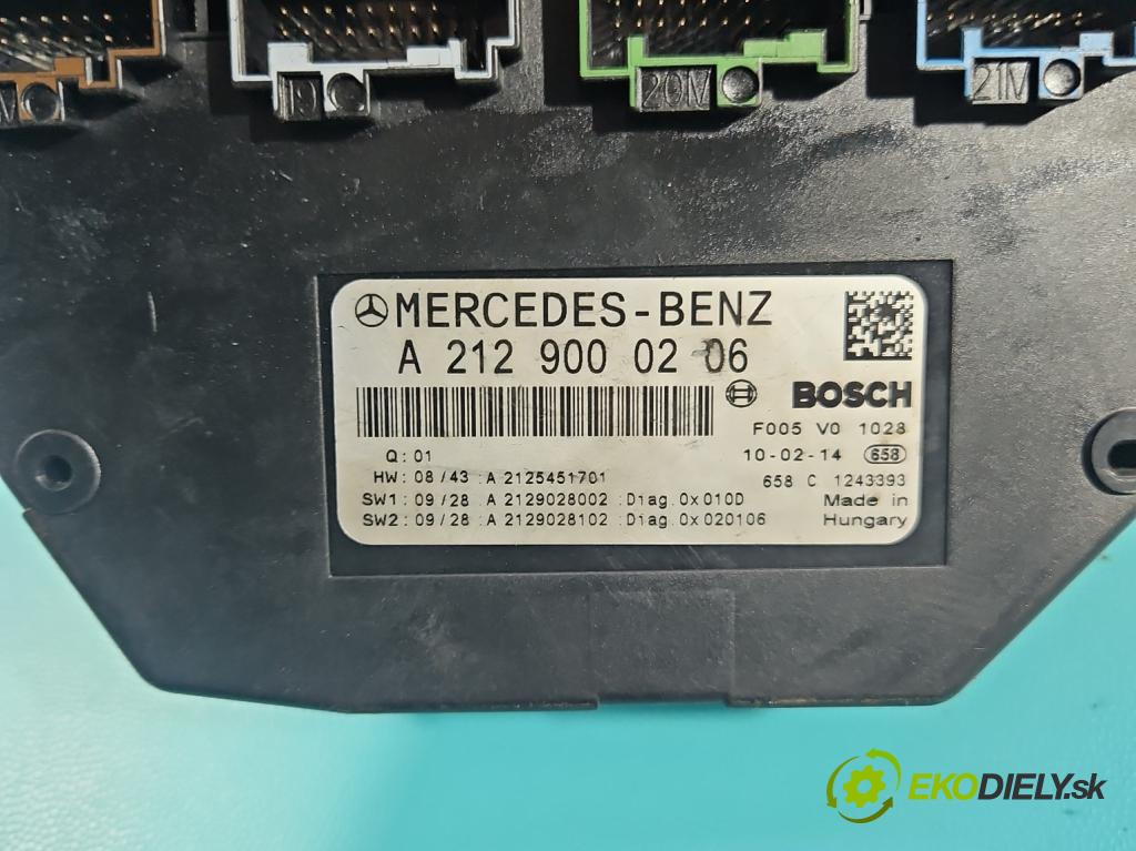 Mercedes E W212 2009-2016 2,2.0 CDI 136hp automatic 100 kW 2143 cm3 5- skříňka pojistková A2129000206 (Pojistková skříňka)