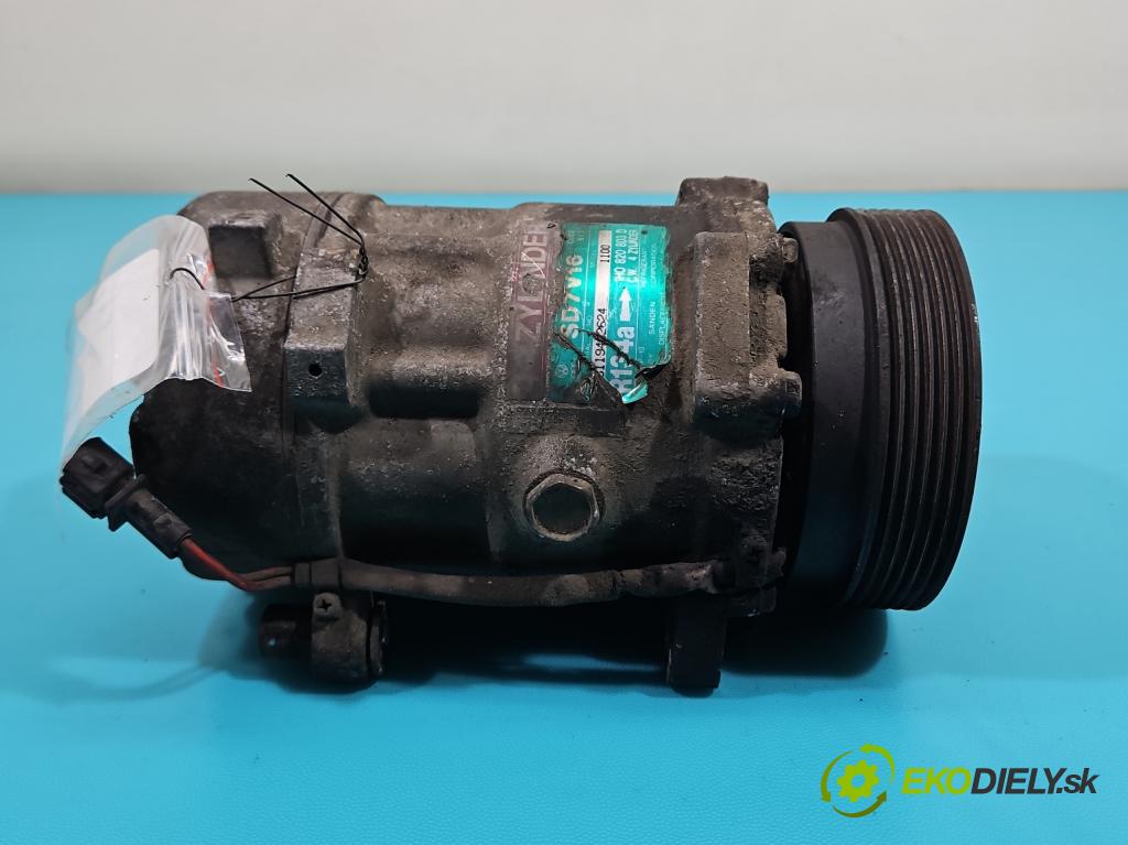 Audi A3 8L 1996-2003 1.8 20V 125 HP manual 92 kW 1781 cm3 3- Kompresor: klimatizácie 1H0820803D (Kompresor klimatizácie)