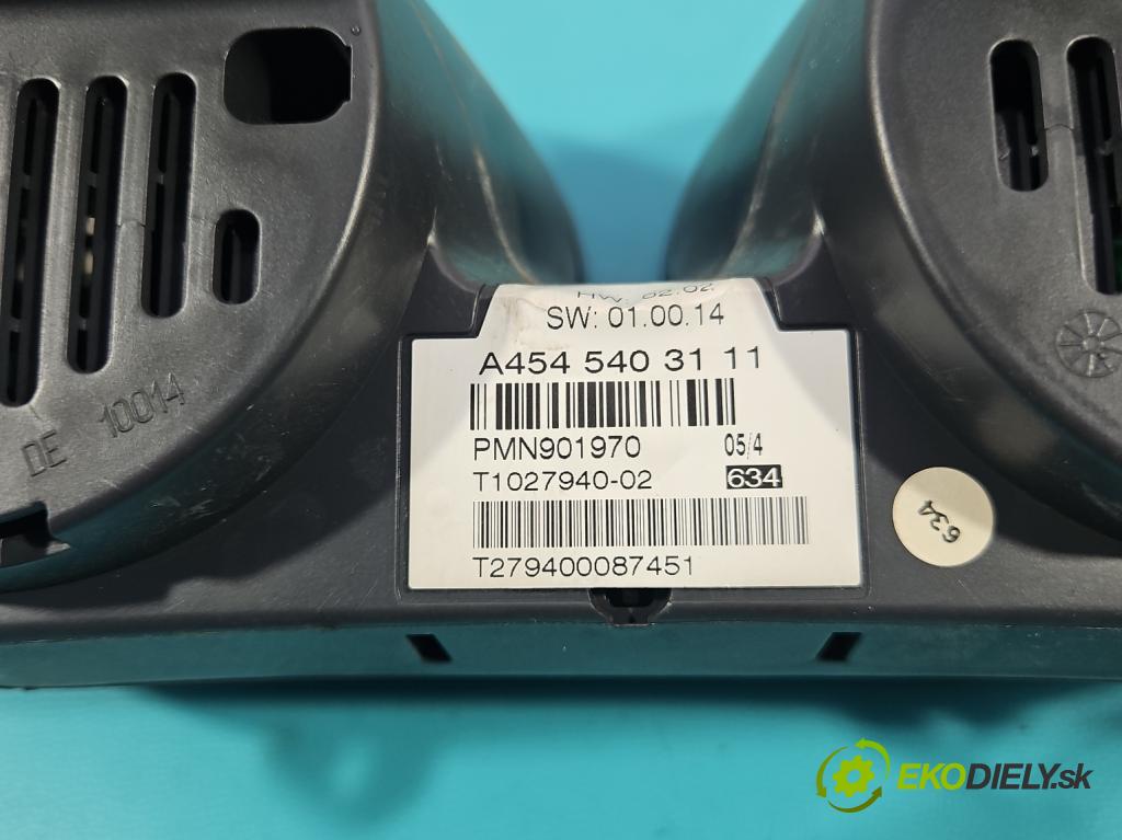 Smart Forfour I 2004-2006 1.3 16V 95 HP manual 70 kW 1332 cm3 5- prístrojovka/ budíky A4545403111 (Prístrojová doska)