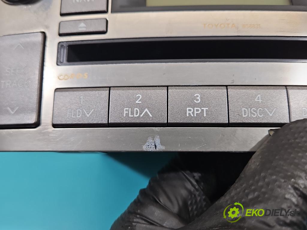 Toyota Avensis II T25 2003-2008 2.2 D-CAT 177 HP manual 130 kW 2231 cm3 5- Radio originál 86120-05120