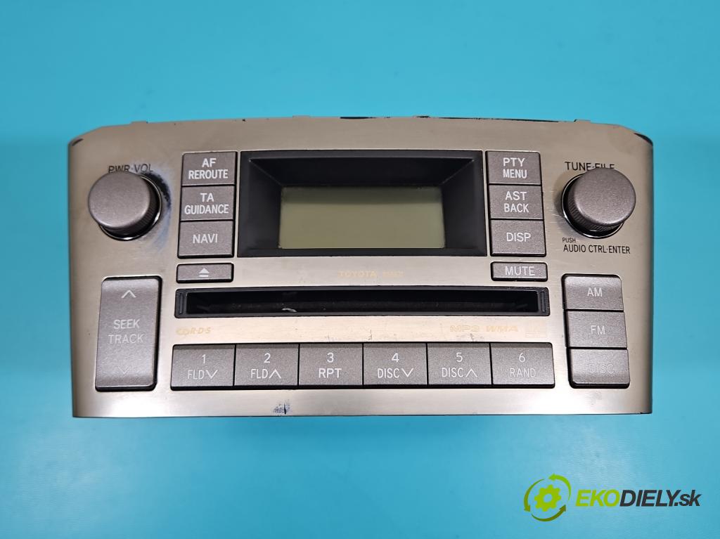 Toyota Avensis II T25 2003-2008 2.2 D-CAT 177 HP manual 130 kW 2231 cm3 5- Radio originál 86120-05120