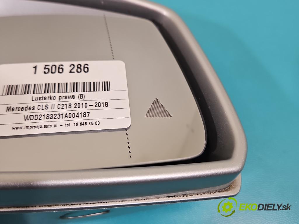 Mercedes CLS II C218 2010-2018 3.0 cdi (642853) 265KM automatic 195 kW 2987 cm3 4- zrkadlo pravé A2188100476 (Kľučka dverí ostatné)
