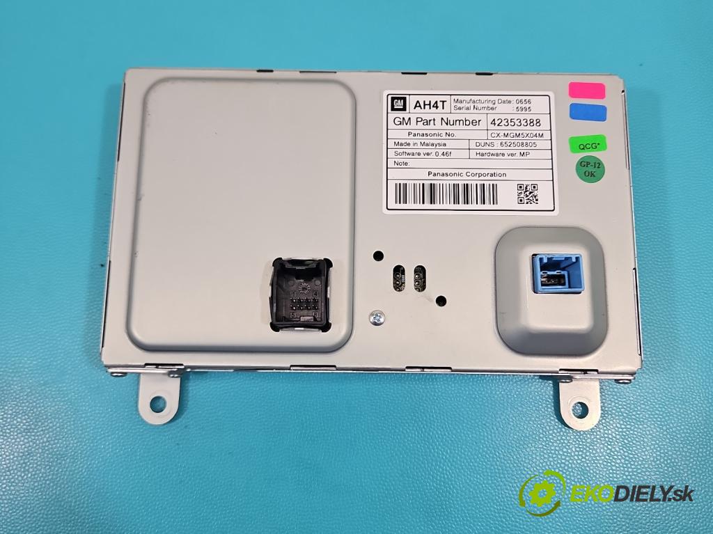 Opel Mokka A 2012-2019 1.4 T 140 HP manual 103 kW 1364 cm3 5- Zobrazit: 42353388 (Prístrojová doska)