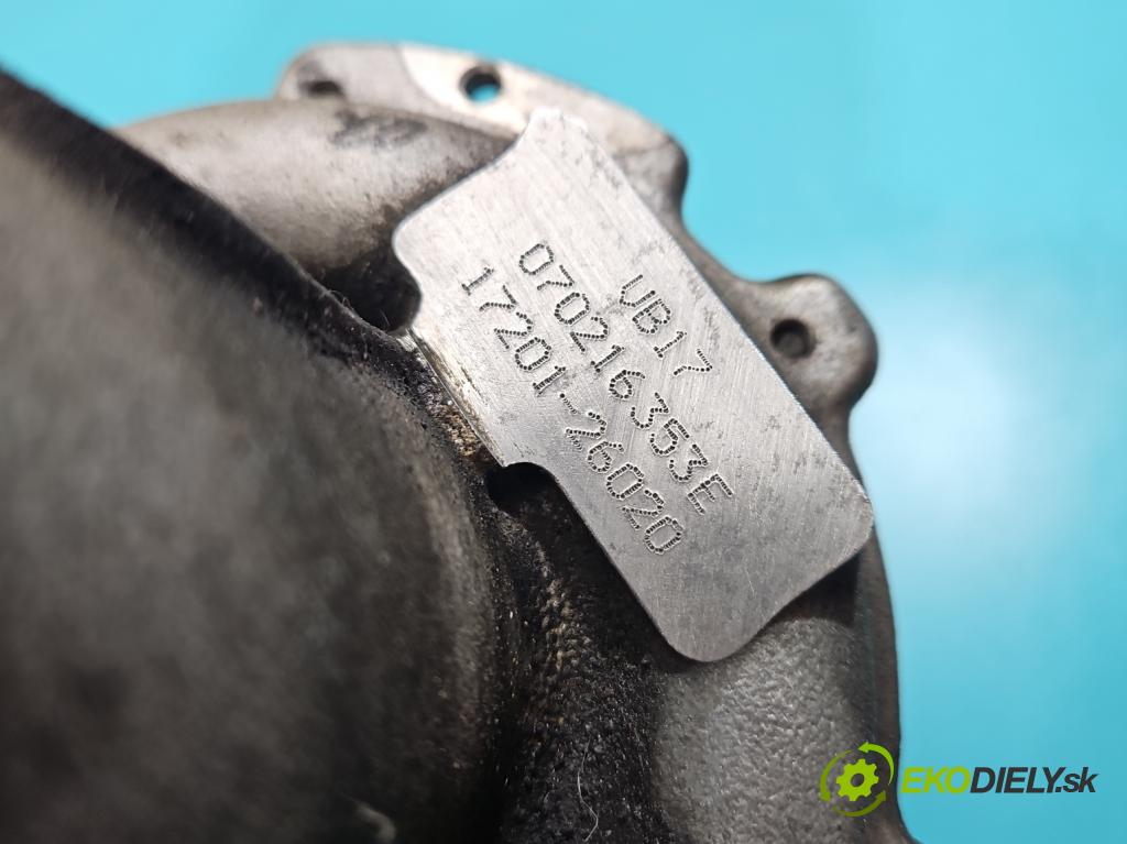 Toyota Rav4 III 2005-2012 2.2 D4D 136 HP manual 100 kW 2231 cm3 5- turbodúchadlo, turbo VB17 (Turbodúchadlo (kompletné))