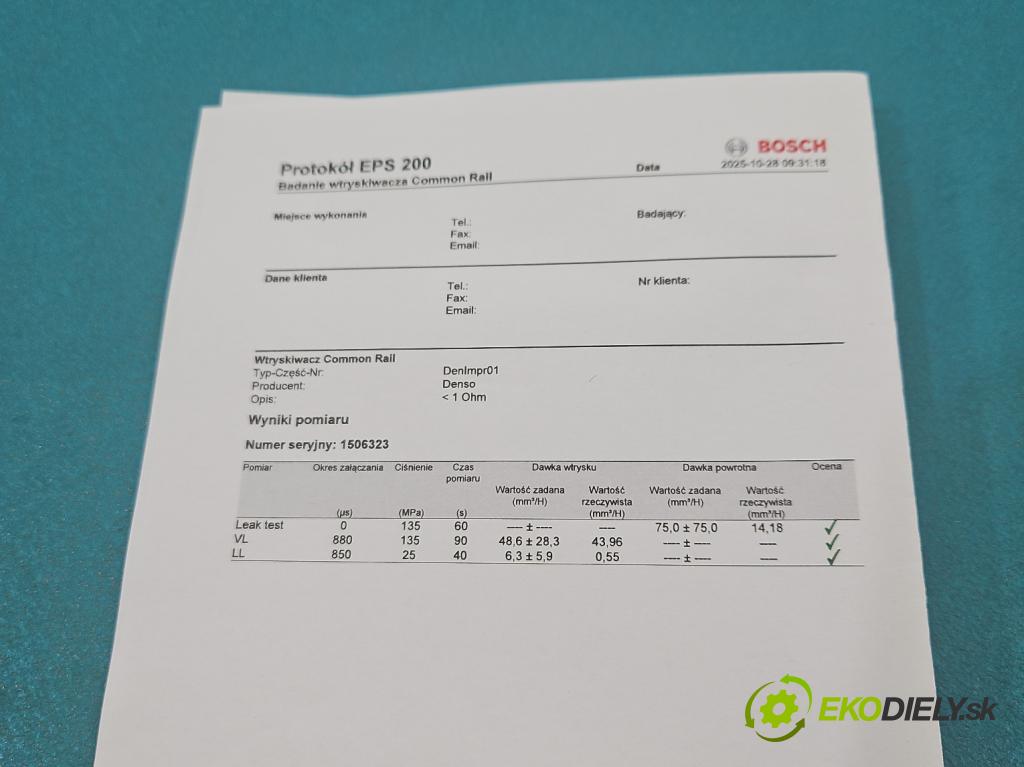 Toyota Rav4 III 2005-2012 2.2 D4D 136 HP manual 100 kW 2231 cm3 5- vstrek 23670-0R020 (Vstrekovač paliva)