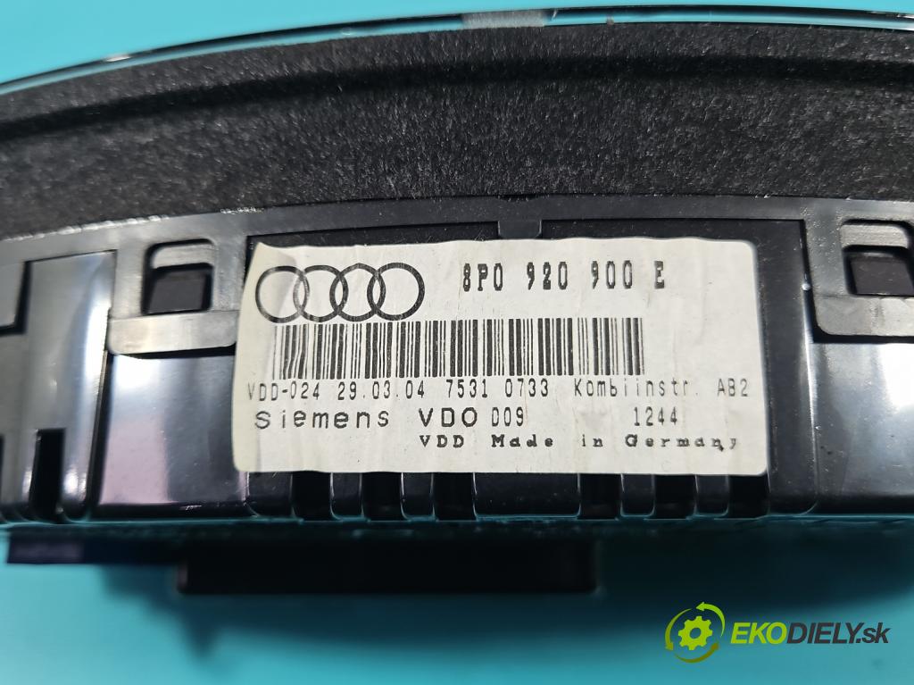 Audi A3 8P 2003-2012 1.6 FSI 116 HP manual 85 kW 1598 cm3 3- prístrojovka/ budíky 8P0920900E (Prístrojová doska)