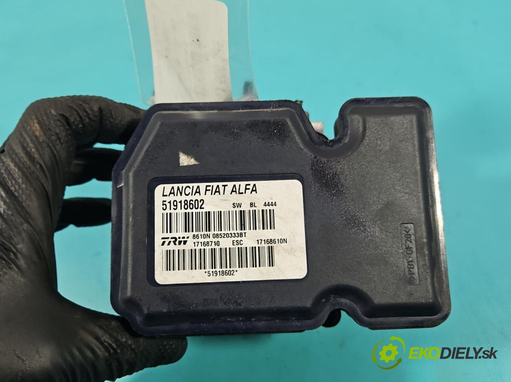 Lancia Delta III 2008-2014 1.4 T 120 HP manual 88 kW 1368 cm3 5- čerpadlo abs 51918602 (Pumpa ABS)