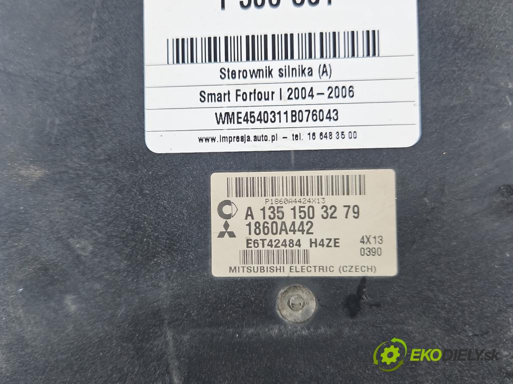 Smart Forfour I 2004-2006 1.3 16V 95 HP manual 70 kW 1332 cm3 5- riadiaca jednotka motora A1351503279