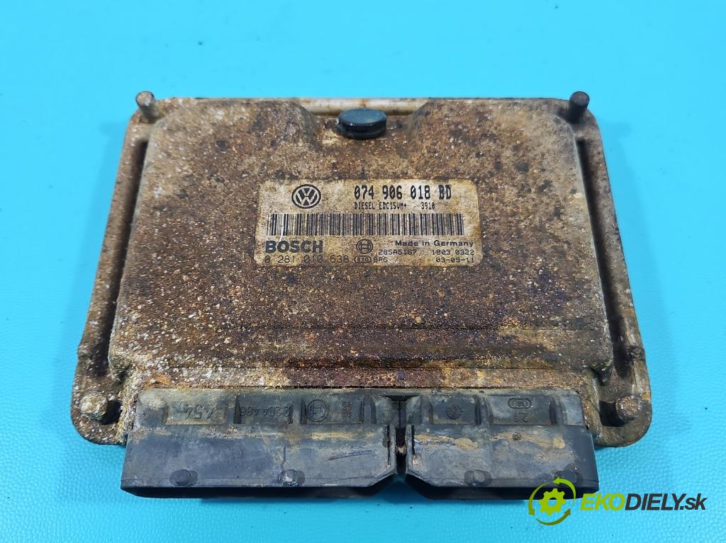 Vw LT II 1996-2006 2.5 TDI 95 HP manual 70 kW 2461 cm3 5- riadiaca jednotka motora 074906018BD