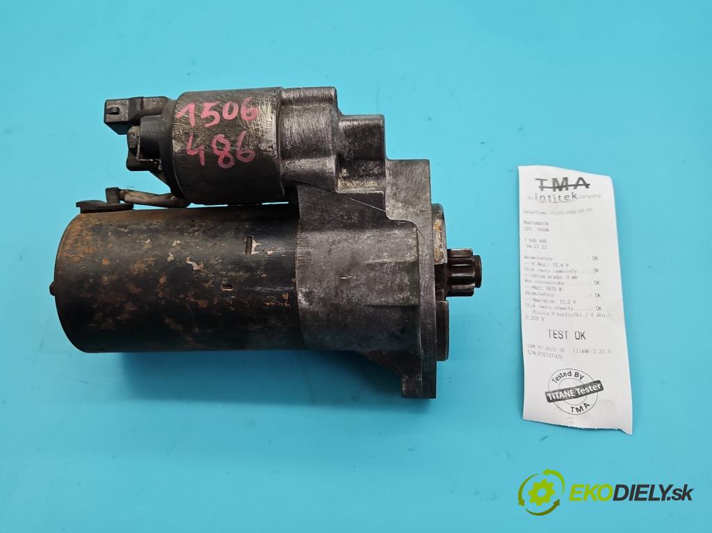 Vw LT II 1996-2006 2.5 TDI 95 HP manual 70 kW 2461 cm3 5- štartér 2339303222 (Štartér)