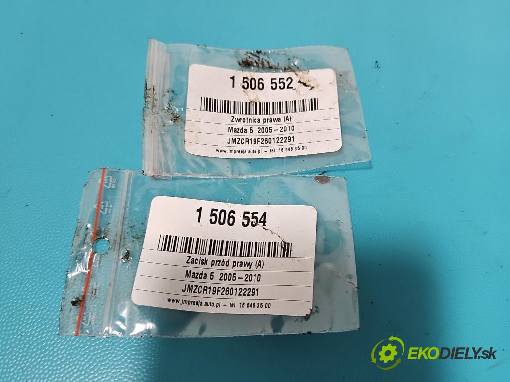 Mazda 5  2005-2010 2.0 16V 145 HP manual 107 kW 1999 cm3 5- náboj pravé  (Náboj kolesa)