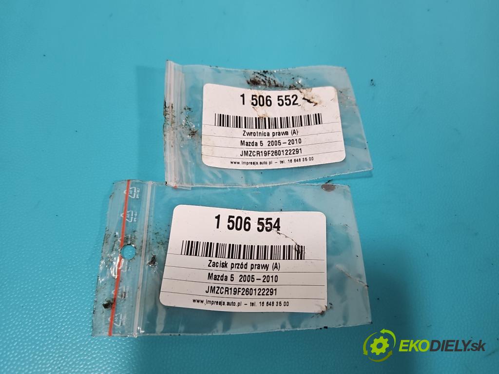 Mazda 5  2005-2010 2.0 16V 145 hp manual 107 kW 1999 cm3 5- brzdič přední pravý  (Klika dveří ostatní)