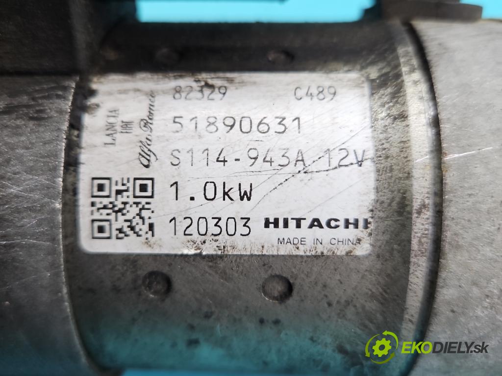 Lancia Delta III 2008-2014 1.4 T 120 HP manual 88 kW 1368 cm3 5- štartér 51890631 (Štartér)