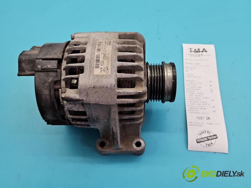 Lancia Delta III 2008-2014 1.4 T 120 HP manual 88 kW 1368 cm3 5- Alternator 51854903 (Alternátor)