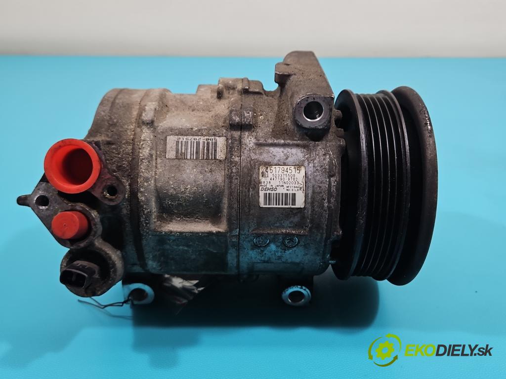 Lancia Delta III 2008-2014 1.4 T 120 HP manual 88 kW 1368 cm3 5- Kompresor: klimatizácie 51794515 (Kompresor klimatizácie)