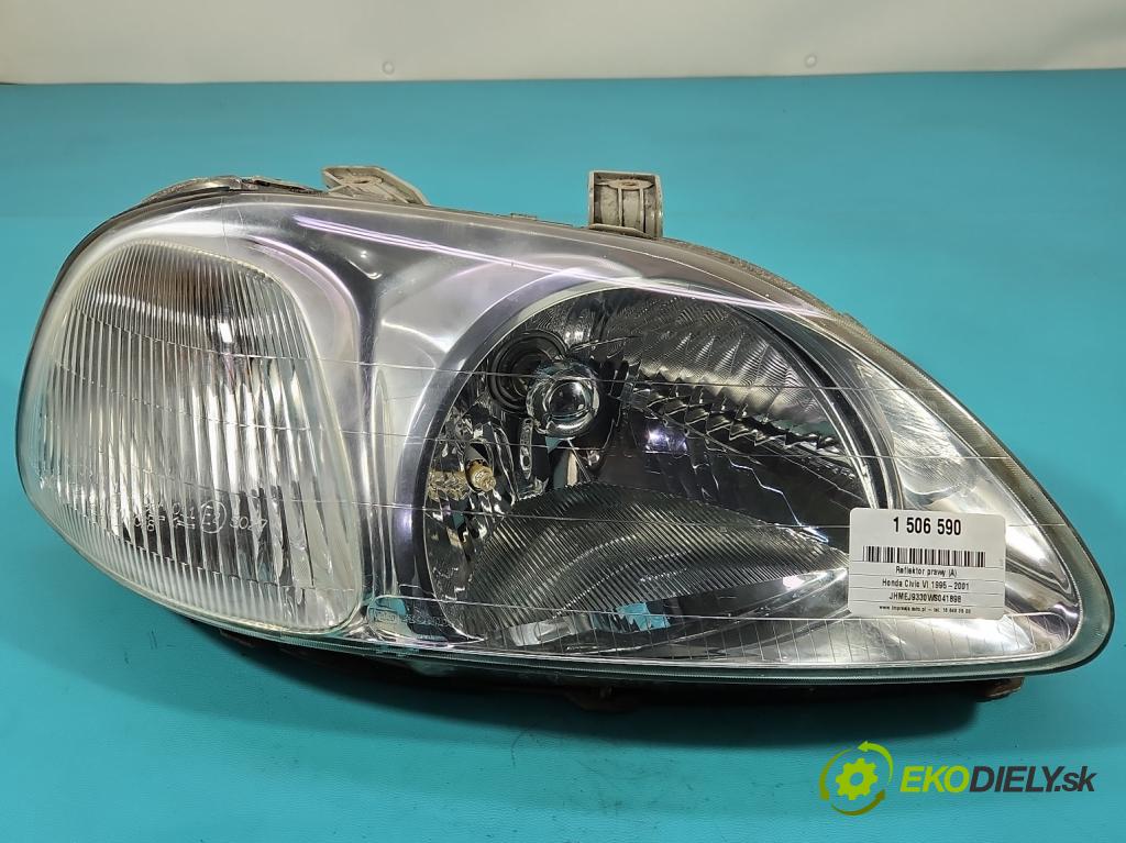 Honda Civic VI 1995-2001 1.4 16V 75 HP manual 55 kW 1396 cm3 3- Reflektor: pravý  (Svetlo predné pravé)