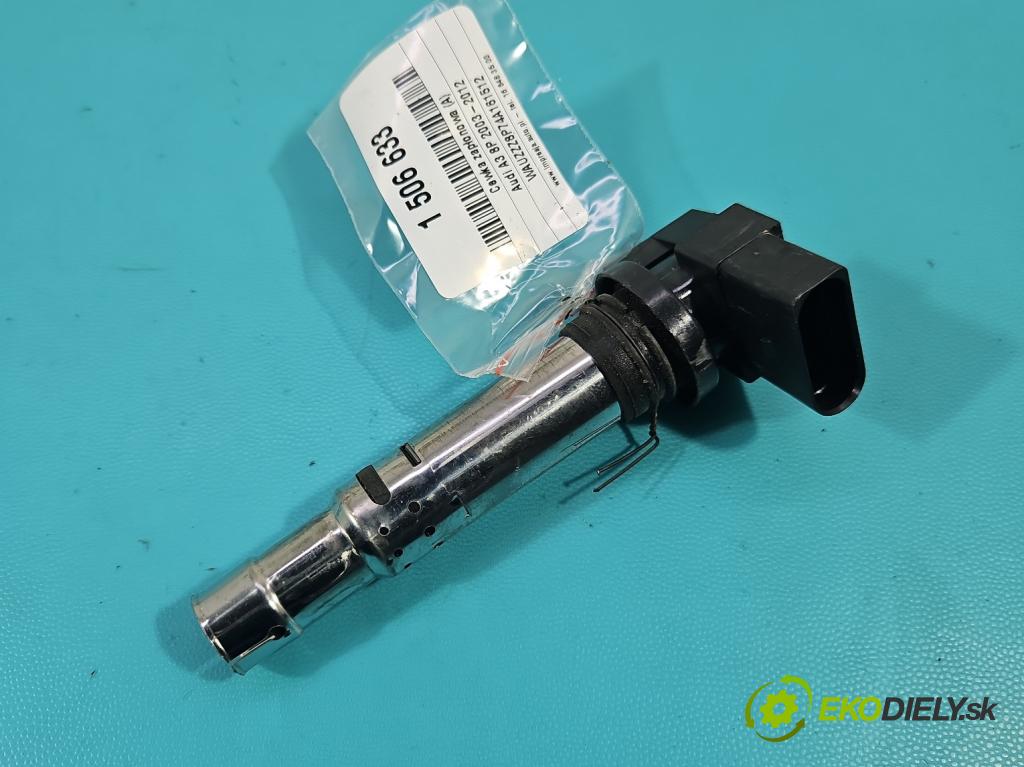 Audi A3 8P 2003-2012 1.6 FSI 116 HP manual 85 kW 1598 cm3 3- cievka zapaľovacia 036905715H (Zapaľovacia cievka)