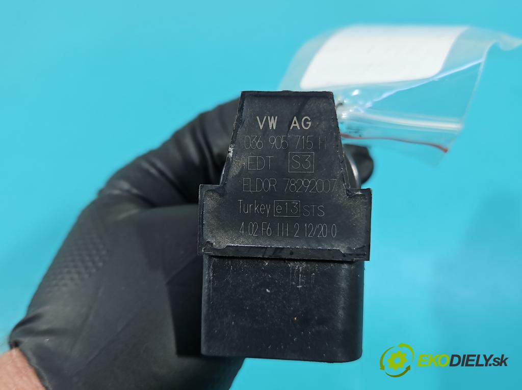 Audi A3 8P 2003-2012 1.6 FSI 116 HP manual 85 kW 1598 cm3 3- cievka zapaľovacia 036905715H (Zapaľovacia cievka)