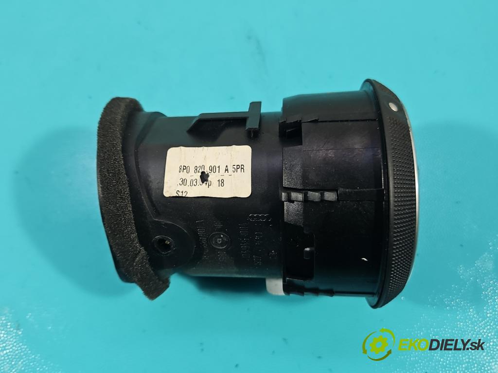 Audi A3 8P 2003-2012 1.6 FSI 116 HP manual 85 kW 1598 cm3 3- Mřížka: kúrenia stredová 8P0820901A (Mriežka kúrenia (fukár))