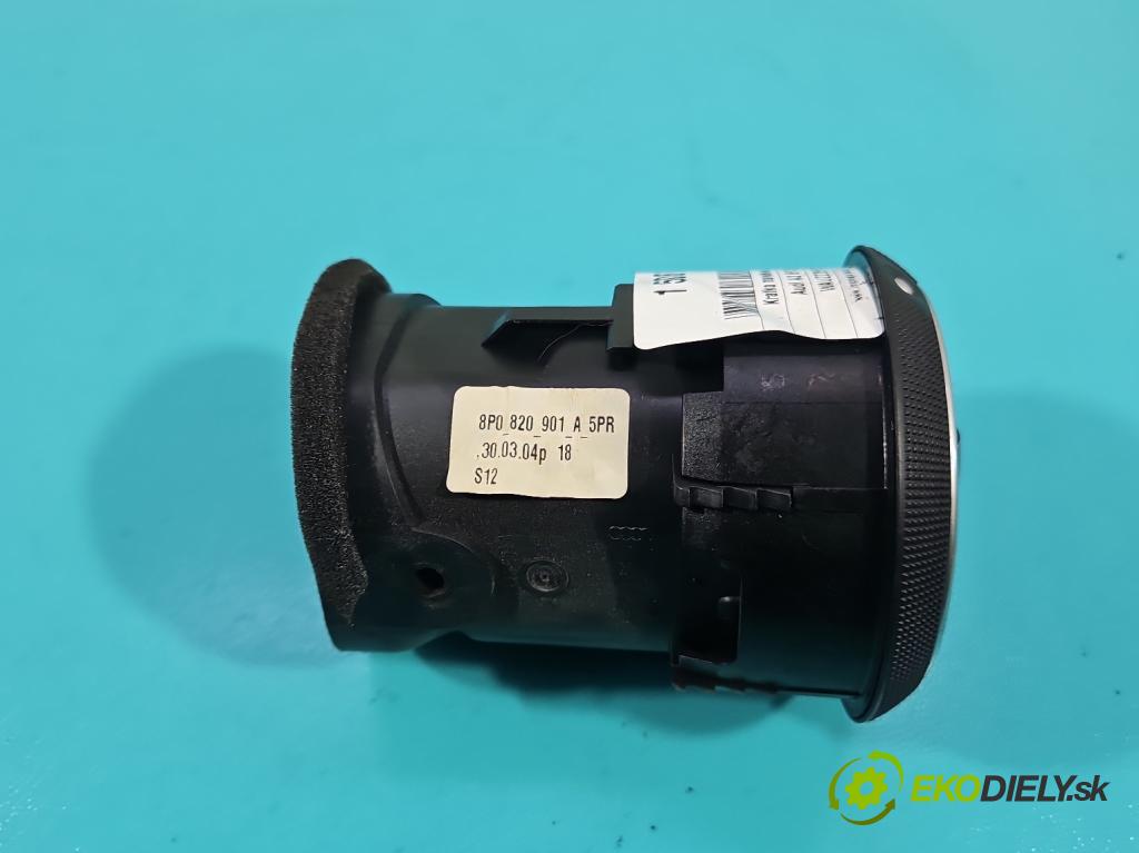 Audi A3 8P 2003-2012 1.6 FSI 116 HP manual 85 kW 1598 cm3 3- Mřížka: kúrenia stredová 8P0820901A (Mriežka kúrenia (fukár))