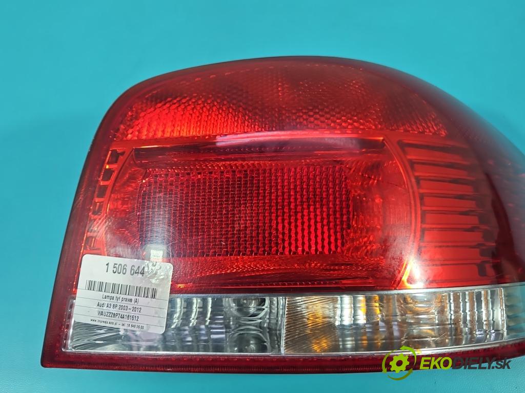 Audi A3 8P 2003-2012 1.6 FSI 116 hp manual 85 kW 1598 cm3 3- světlo zadní pravé 8P0945096 (Klika dveří ostatní)