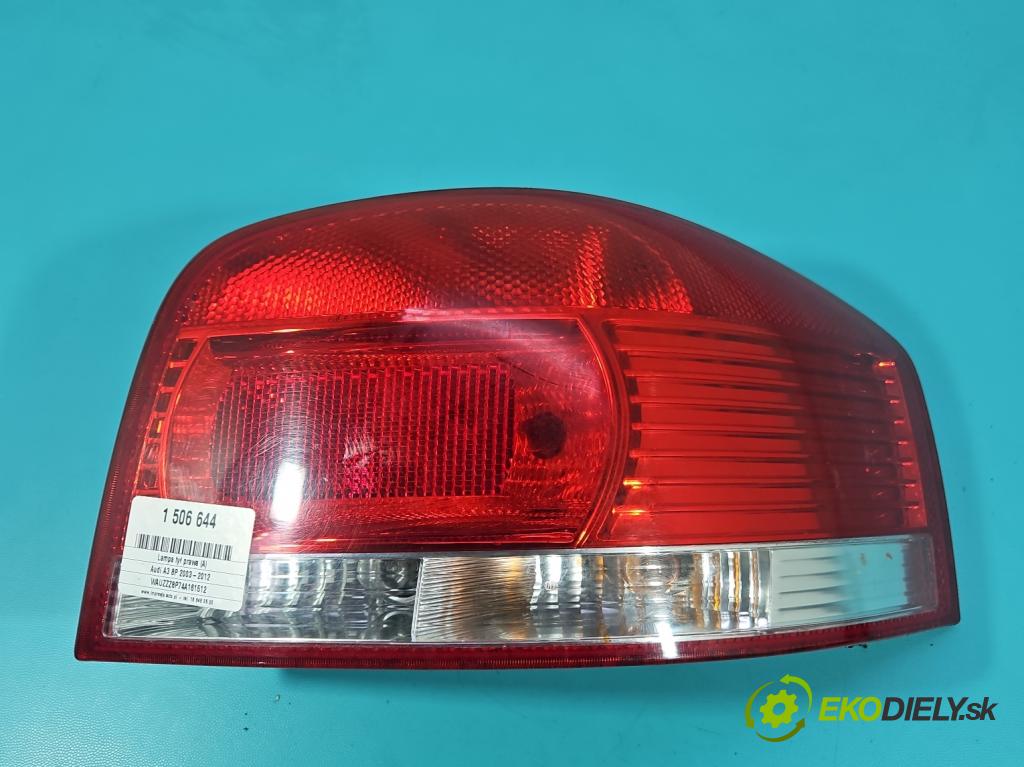Audi A3 8P 2003-2012 1.6 FSI 116 hp manual 85 kW 1598 cm3 3- světlo zadní pravé 8P0945096 (Klika dveří ostatní)