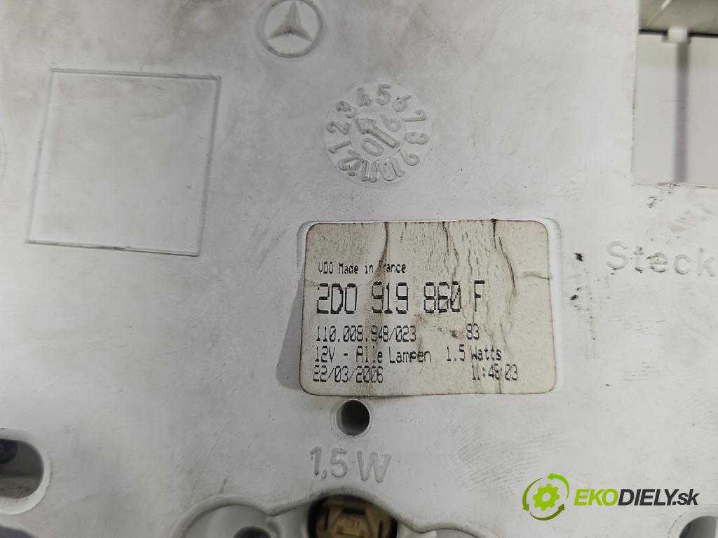 Vw LT II 1996-2006 2.5 tdi 95 HP manual 70 kW 2461 cm3 5- prístrojovka/ budíky 2D0919860F (Prístrojová doska)