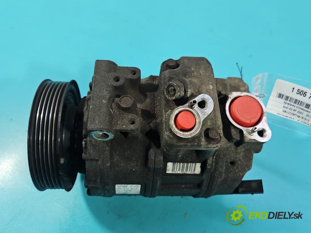 Audi A3 8P 2003-2012 1.6 FSI 116 HP manual 85 kW 1598 cm3 3- Kompresor: klimatizácie 1K0820803F (Kompresor klimatizácie)