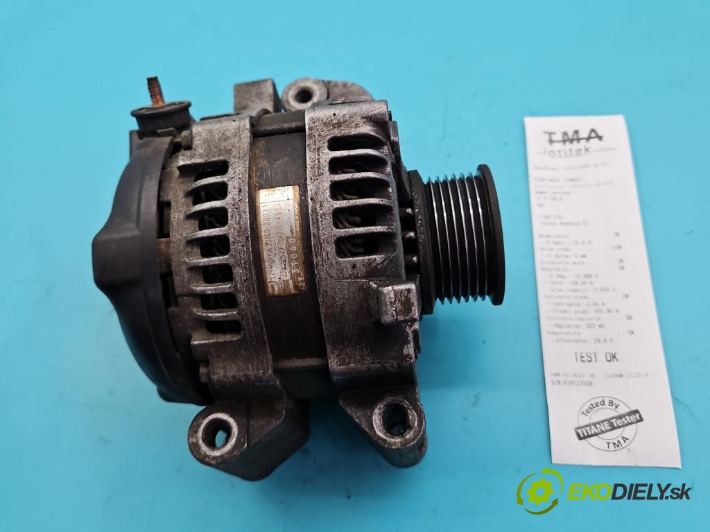 Toyota Avensis II T25 2003-2008 2.2 D-CAT 177 HP manual 130 kW 2231 cm3 5- Alternator 27060-0G011 (Alternátor)