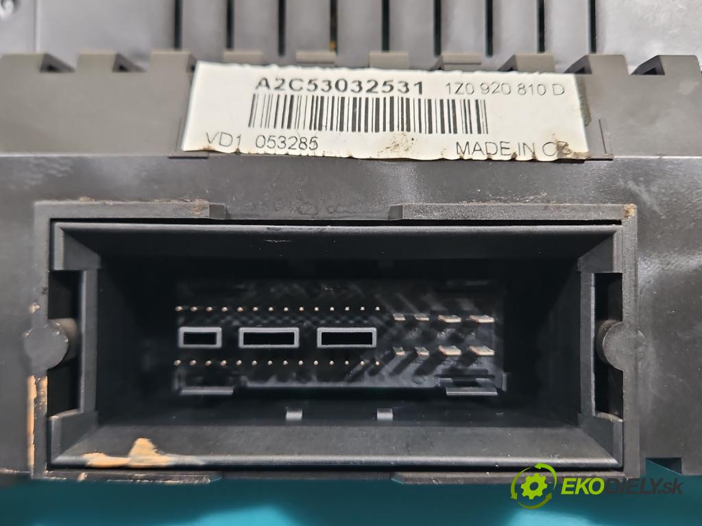 Skoda Octavia II 2004-2013 1.9 tdi 105 HP manual 77 kW 1896 cm3 5- prístrojovka/ budíky 1Z0920810D (Prístrojová doska)