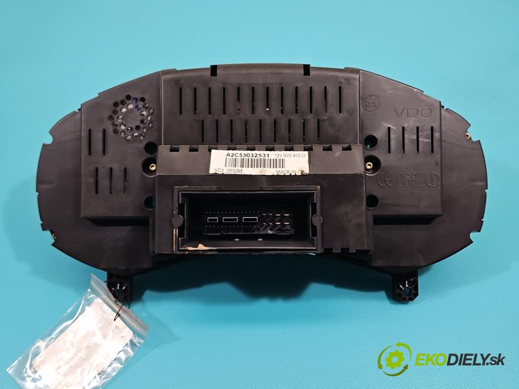 Skoda Octavia II 2004-2013 1.9 tdi 105 HP manual 77 kW 1896 cm3 5- prístrojovka/ budíky 1Z0920810D (Prístrojová doska)