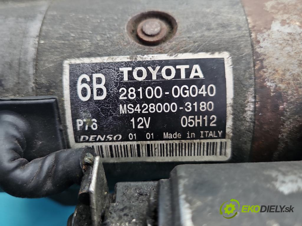 Toyota Avensis II T25 2003-2008 2.2 D-CAT 177 HP manual 130 kW 2231 cm3 5- štartér 28100-0G040 (Štartér)