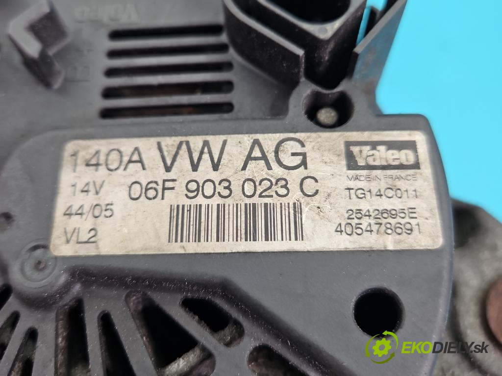 Vw Golf plus 1.9 tdi 105 HP manual 77 kW 1896 cm3 5- Alternator 06F903023C (Alternátor)