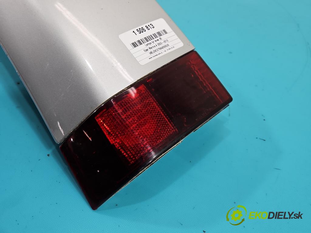 Opel Meriva A 2002-2010 1.4 16V 90 hp manual 66 kW 1364 cm3 5- světlo zadní levé 13130027 (Klika dveří ostatní)